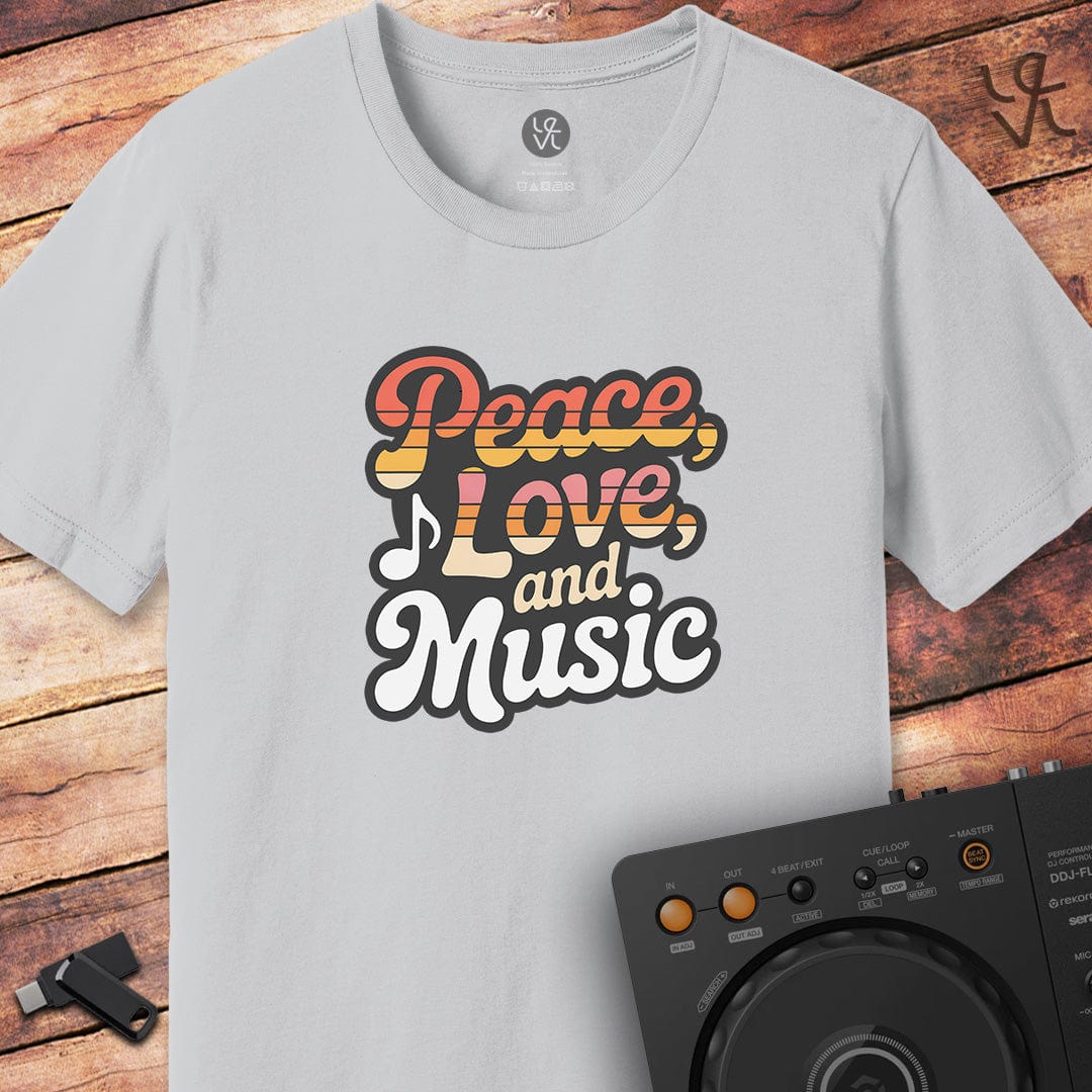 Peace love & music DJ T-Shirt