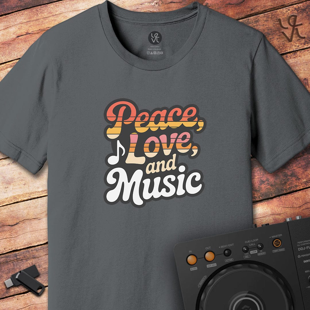 Peace love & music DJ T-Shirt