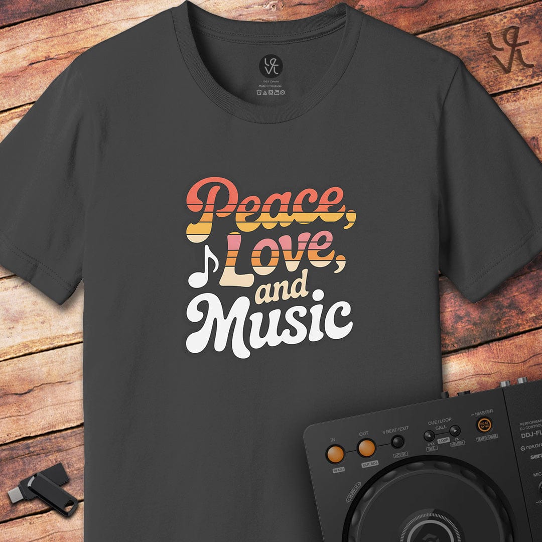 Peace love & music DJ T-Shirt