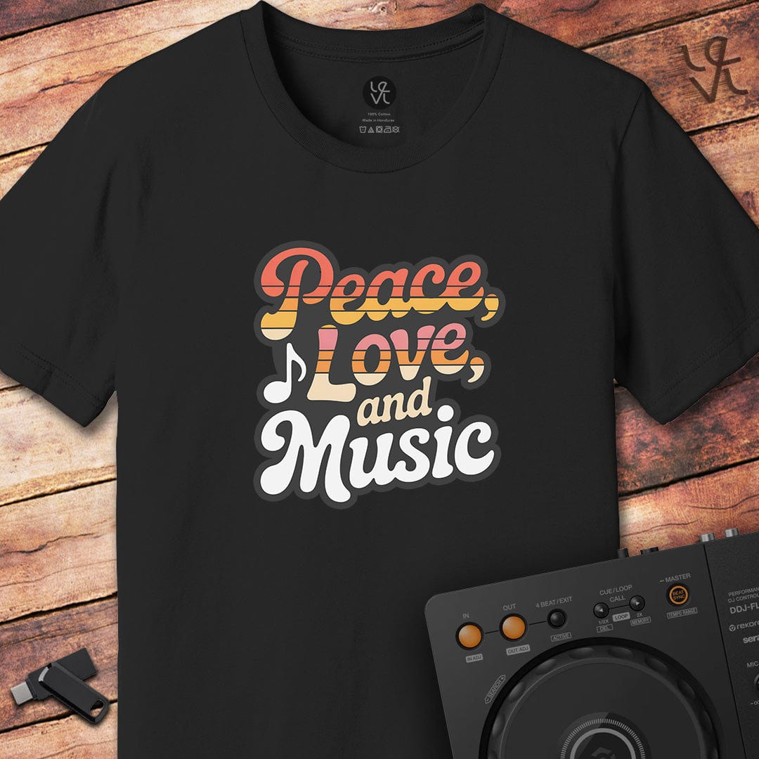 Peace love & music DJ T-Shirt