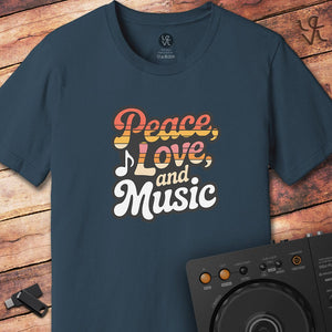 Peace love & music DJ T-Shirt